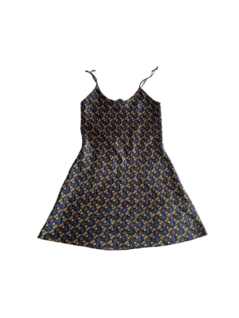 Vintage Slip Dress Teddy Bear Print Size Medium